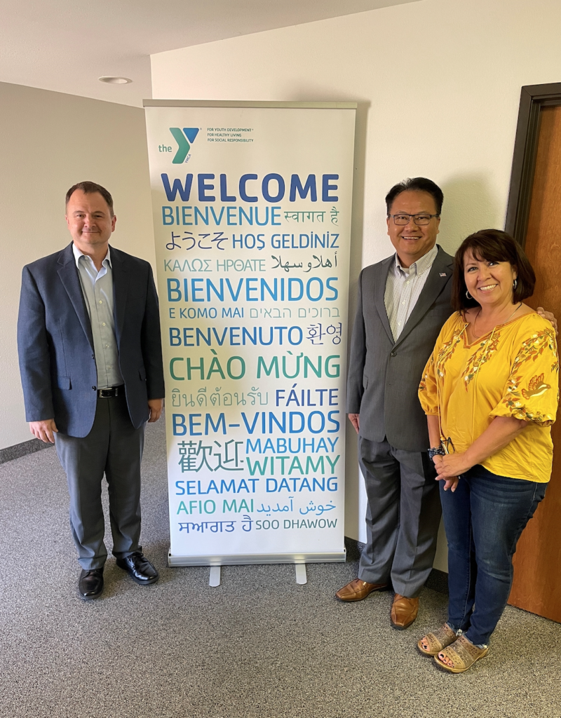 Y Advancing Equity Podcast is recorded onsite at the Arlington-Mansfield Area YMCA Administration Offices in Arlington's Y Brave Space Studios. 